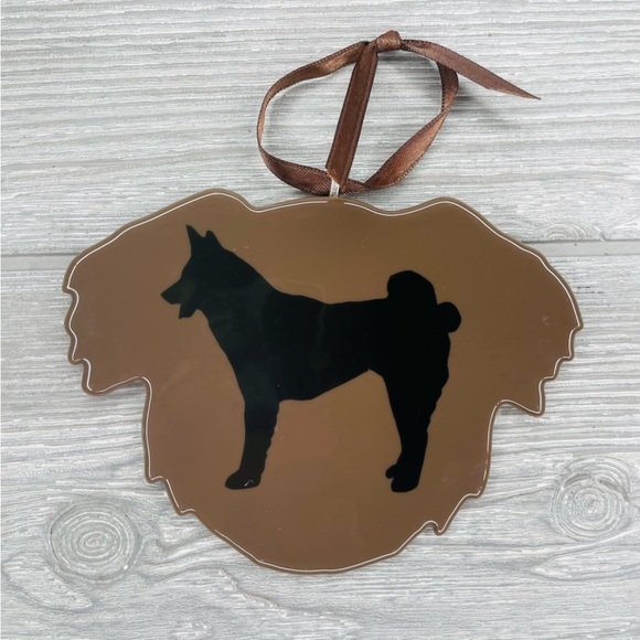 Stained glass sun catcher Shiba Inu dog coaster decoration orniment art handmade - Picture 1 of 4